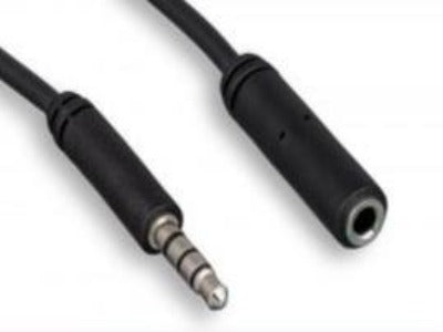 3.5 mm TRRS stereo male-female Audio & microphone extension Cable