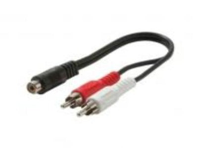 RCA female to 2 RCA male splitter Audio Adapter cable 
